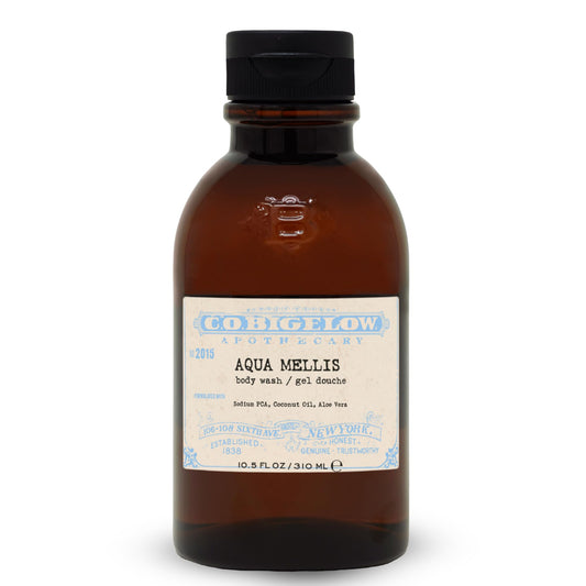 C.O. Bigelow Aqua Mellis bottle pouring for daily cleansing