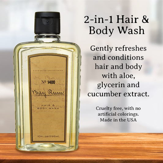 Foamy lather from C.O. Bigelow Bay Rum wash for hair and skin cleansing.
