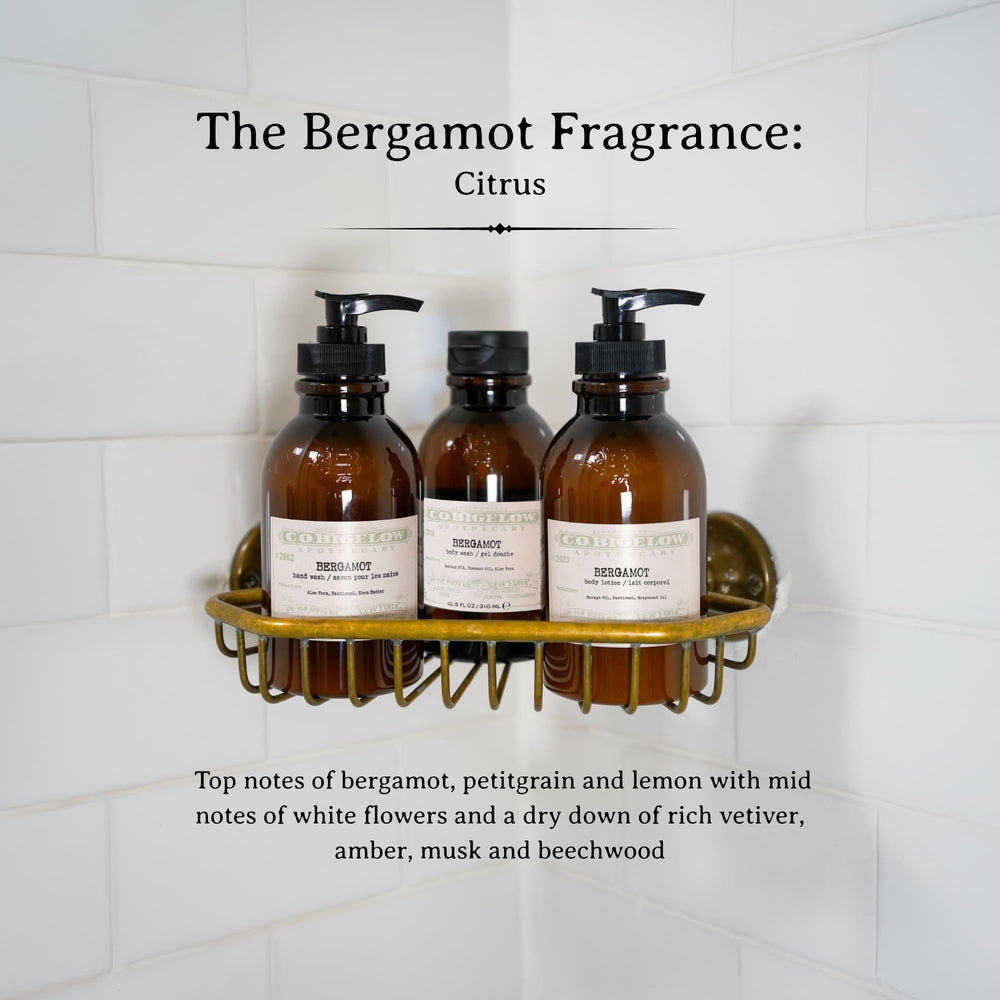 Hand applying Bergamot Body Lotion to elbows for targeted softness