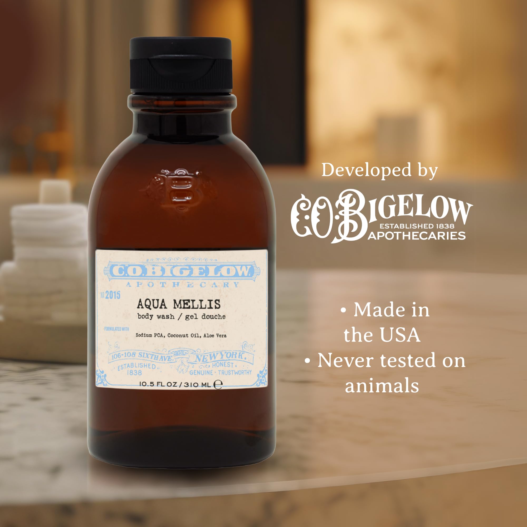 C.O. Bigelow Bergamot Body Wash features bergamot aroma for mood uplift.