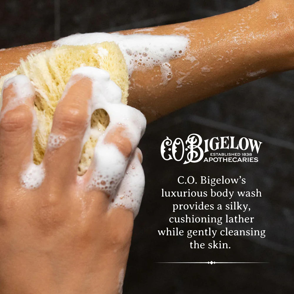 C.O. Bigelow Bergamot Body Wash with coconut oil delivers hydration.