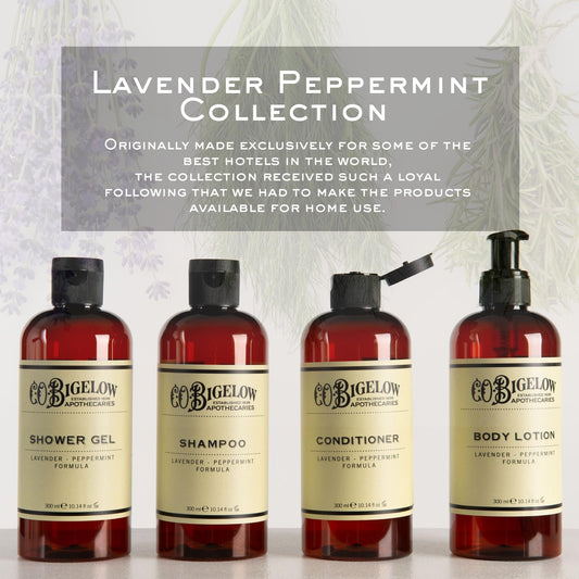 C.O. Bigelow Lavender Peppermint lotion texture showing quick absorption