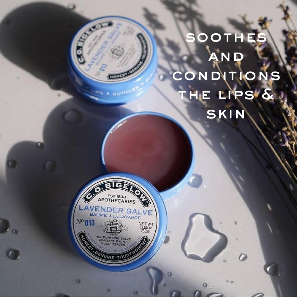 C.O. Bigelow Lavender Salve tins tame brows and flyaways.