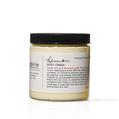 C.O. Bigelow Lemon Body Cream jar close-up highlighting rich moisturizing formula