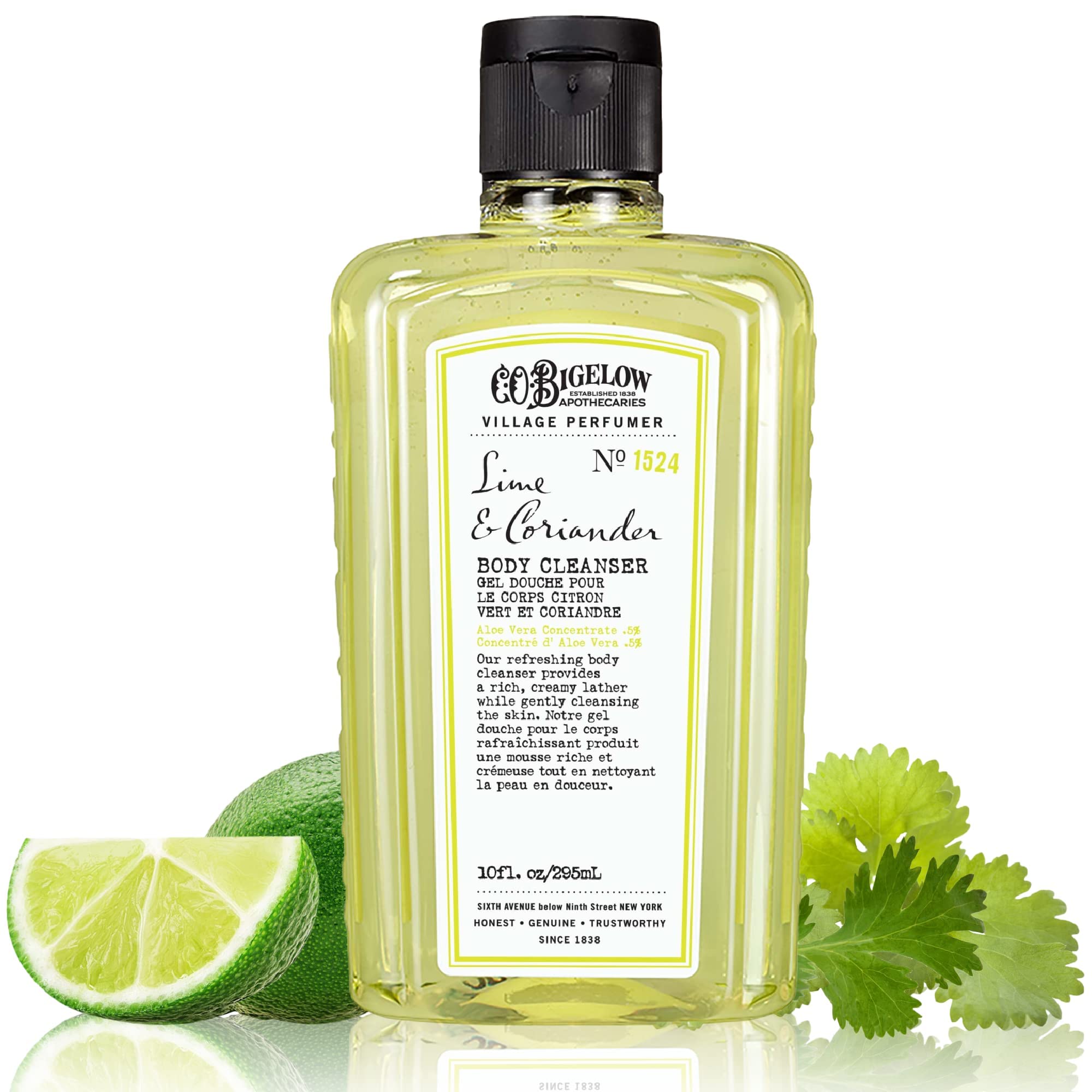 C O Bigelow Lime Coriander bottle front showing brand and citrus scent for daily use