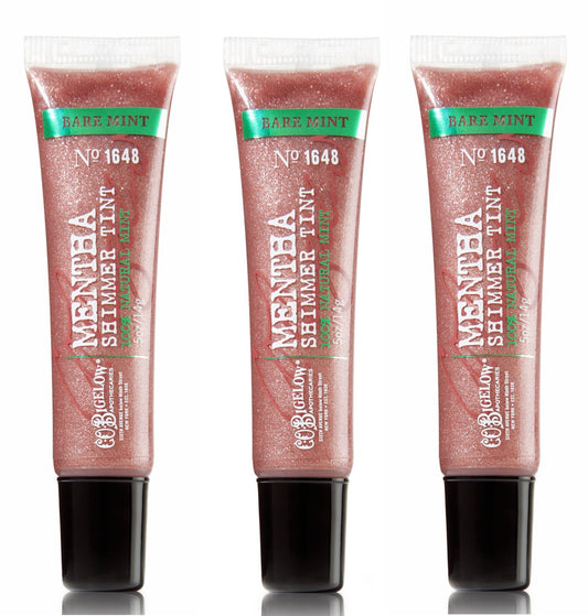 C.O. Bigelow Mentha Shimmer Tint Bare Mint 3-pack for a minty shimmer lip look