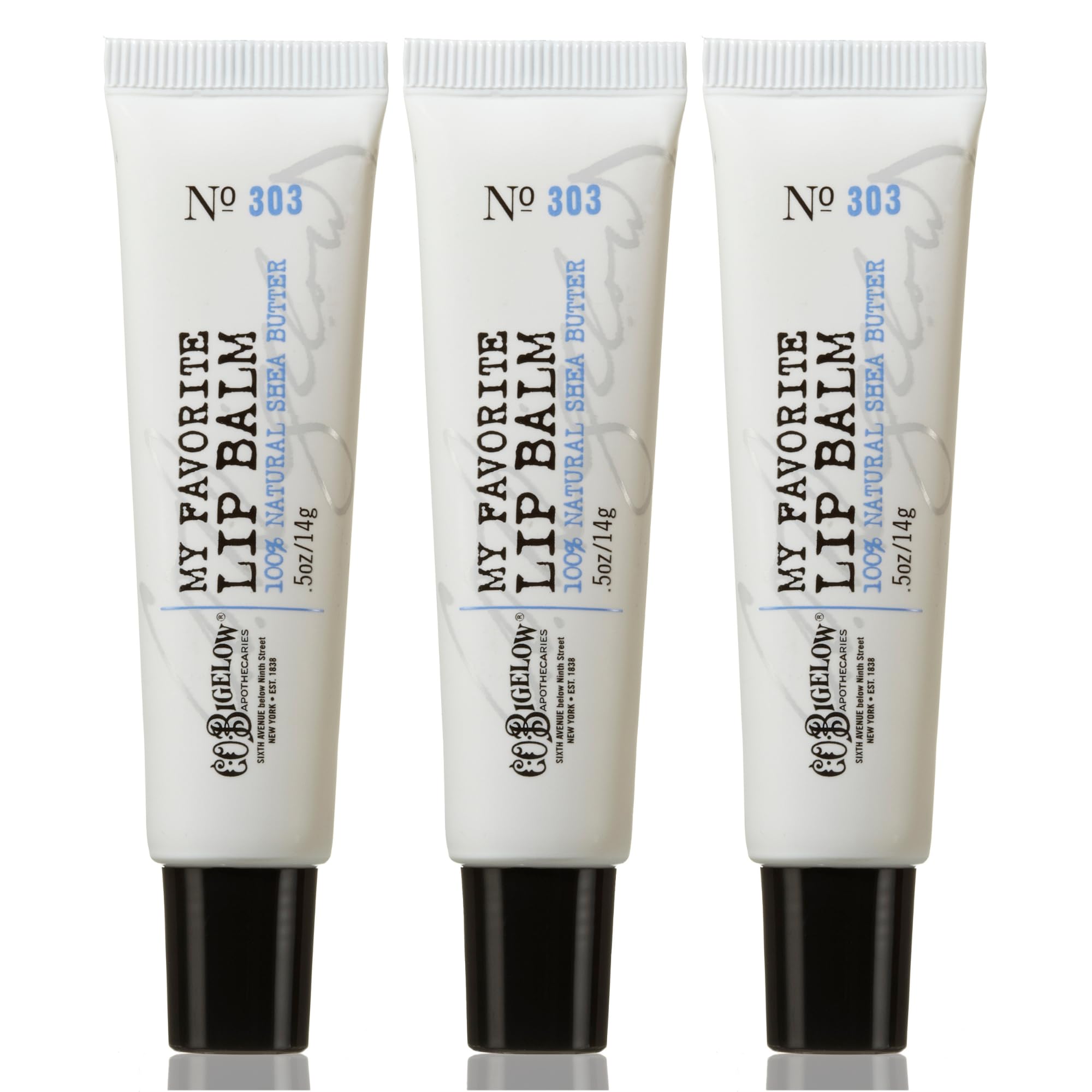 C. O. Bigelow My Favorite Lip Balm Tubes trio pack for on-the-go hydration