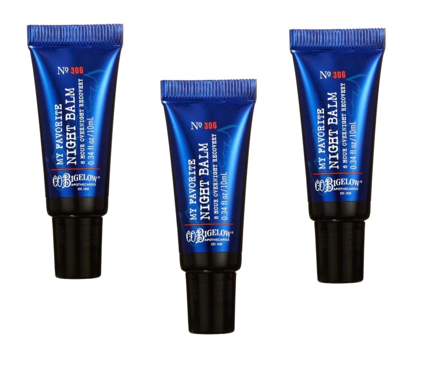C.O. Bigelow My Favorite Night Balm No. 306 pack of 3 tubes for nightly hydration