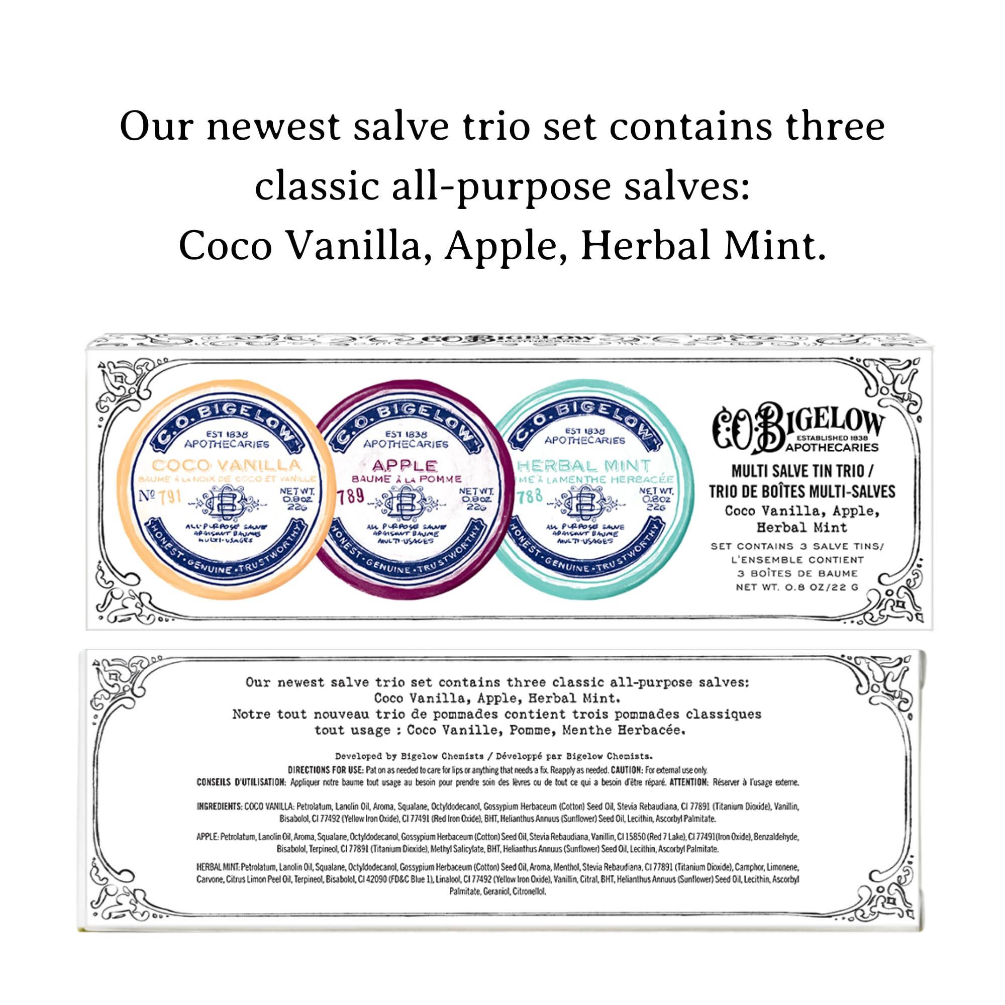 C.O. Bigelow Apple salve tin refreshes dry lips with a crisp scent.