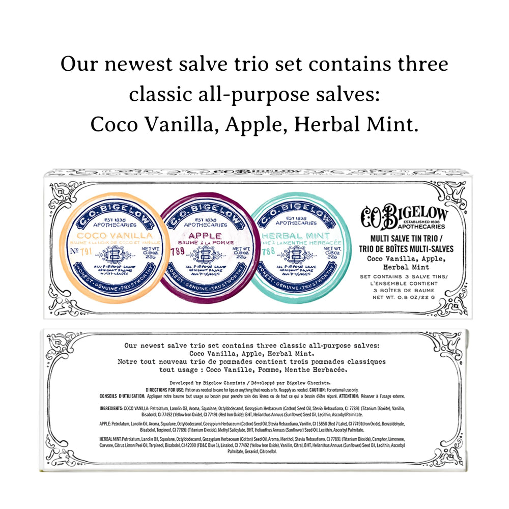 C.O. Bigelow Apple salve tin refreshes dry lips with a crisp scent.