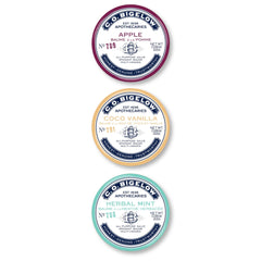 C.O. Bigelow Coco Vanilla salve tin hydrates lips gently.
