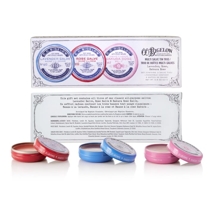 C.O. Bigelow lavender salve tin provides calming moisture for lips and cuticles.