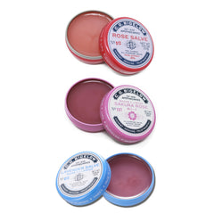 C.O. Bigelow salve tins in rose offer hydrating lip care with a soft floral scent.