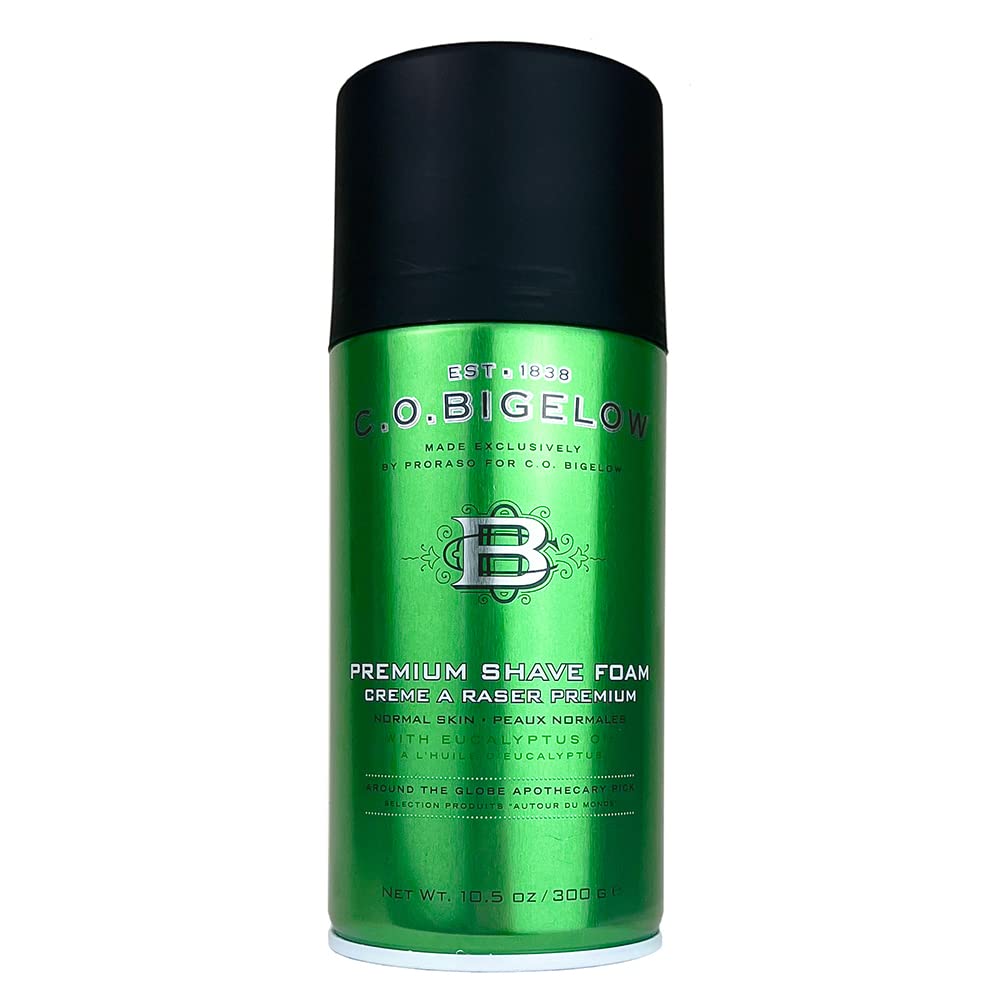 C.O. Bigelow shaving foam 5.2 oz tube for smooth glide and a close shave.