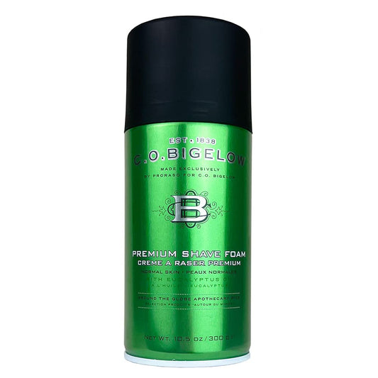C.O. Bigelow Shaving Foam pack-2 dispense for a smooth, close shave.