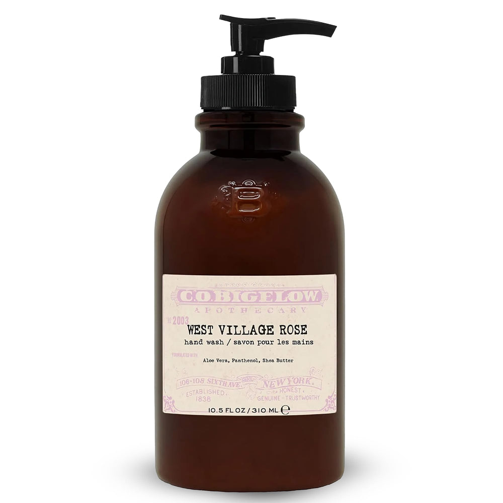 C.O. Bigelow West Village Rose hand wash bottle for daily moisture