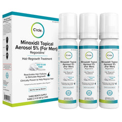 C'rcle Minoxidil 5% Foam unscented bottle for easy daily use