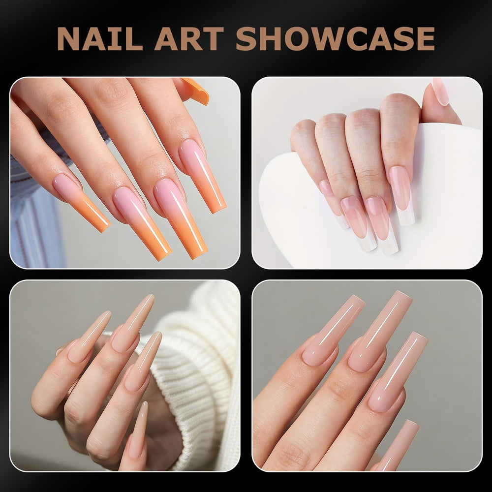 C12rtive long-square forms displayed for professional or DIY nail artistry