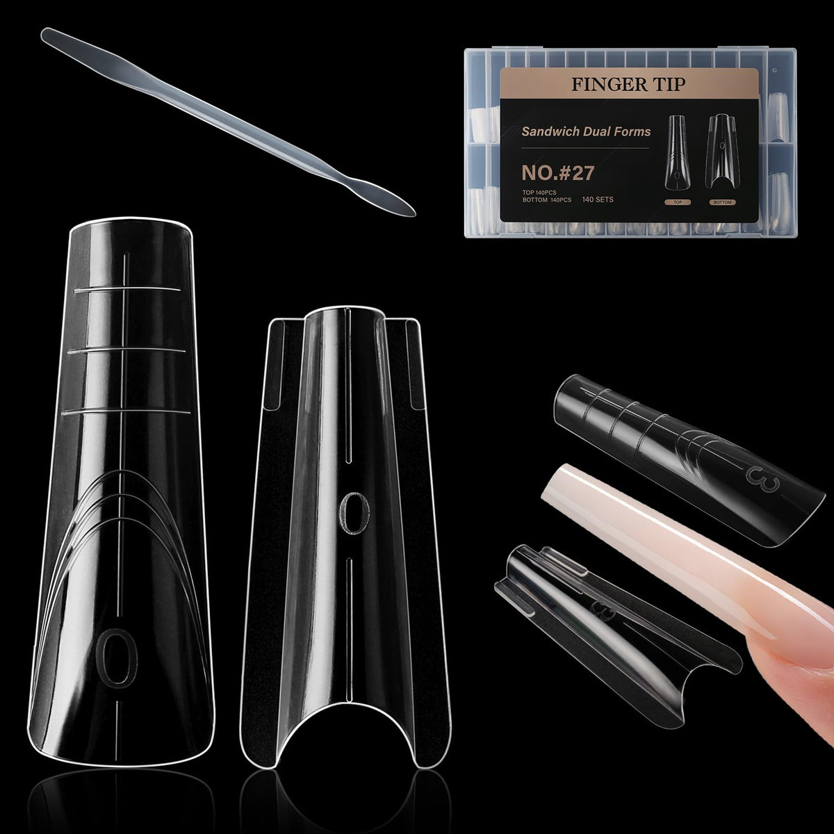 C12rtive Sandwich Nails Dual Forms show precise top and bottom molds for perfect extensions.
