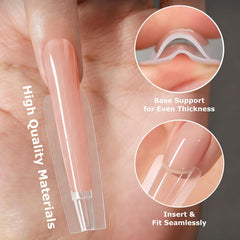 C12rtive silicone Polygel stick assists even application during extensions
