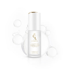 CA CAREL Face Serum dual phase bottle showcases hydrating formula for radiant skin
