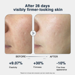 CA CAREL Peptides Collagen Firming Cream texture swatch demonstrates smooth absorption.