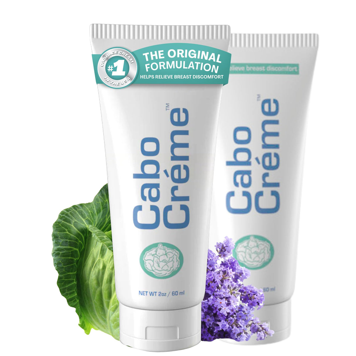Cabocreme CaboCréme breast cream packaging for postpartum care convenience.