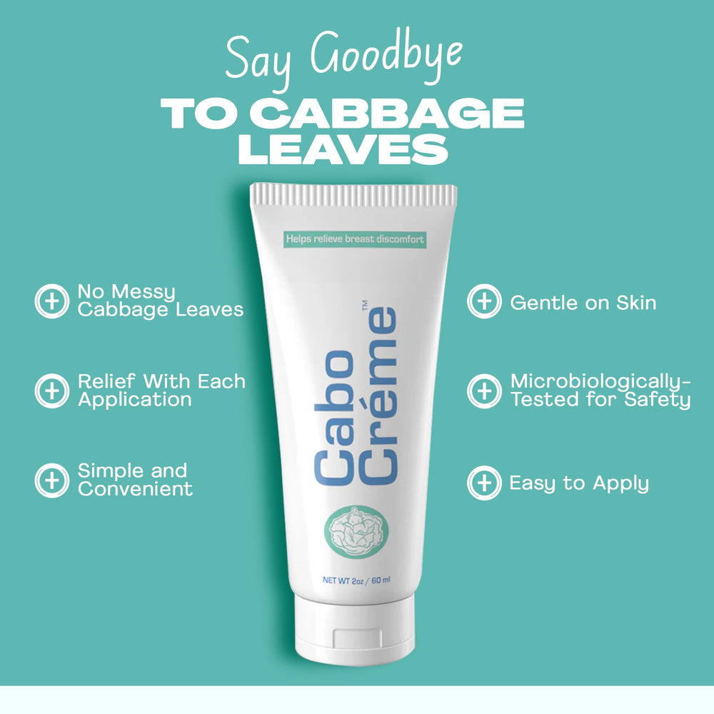 Cabocreme cabbage extract close-up highlights natural cooling relief potential.