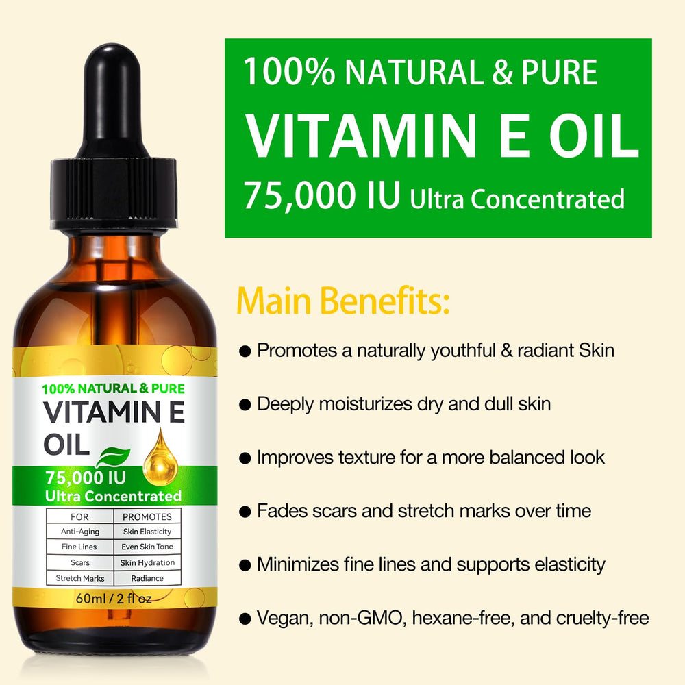 Cacukn Vitamin E Oil texture close-up shows rich, fast-absorbing moisture