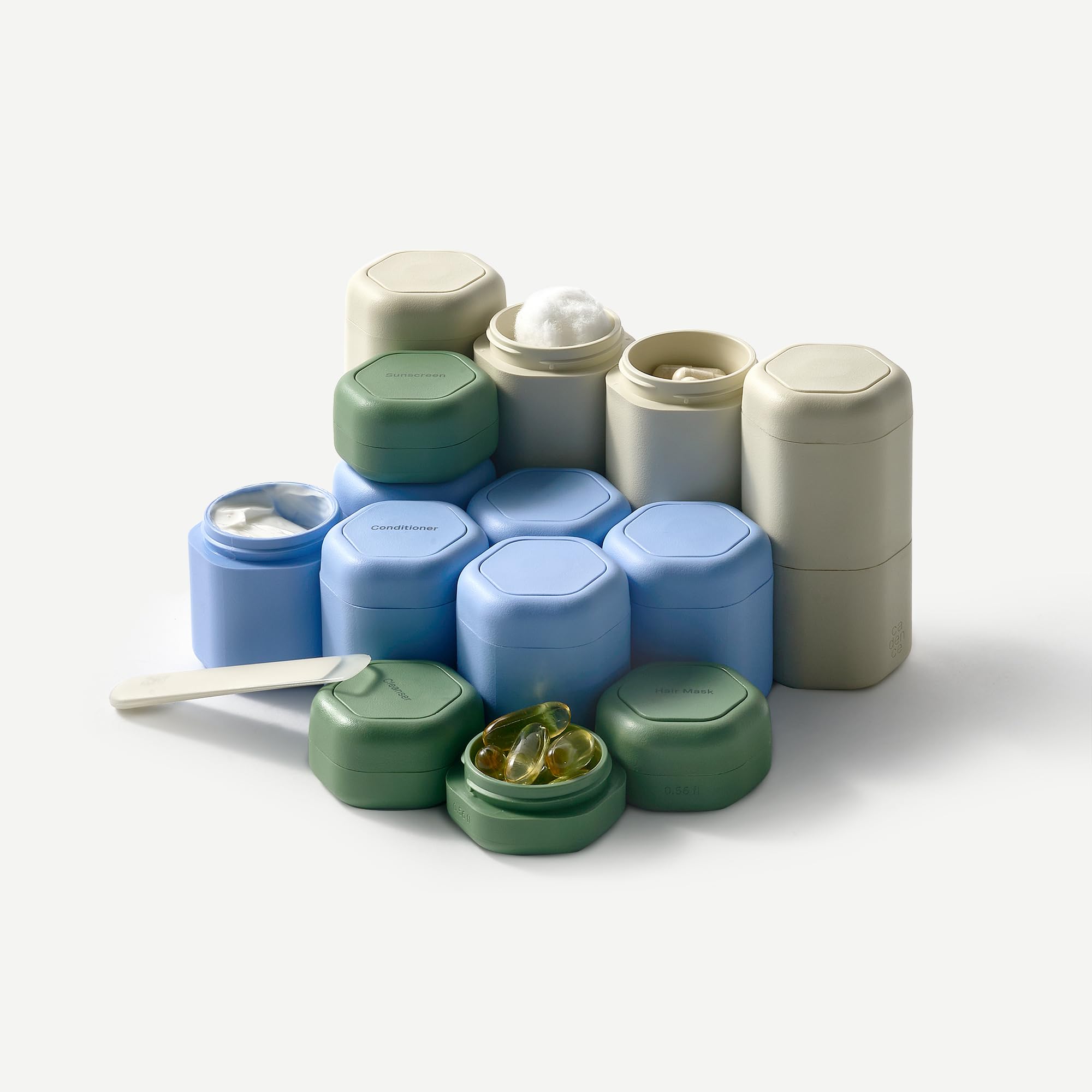 Cadence wide openings allow easy filling and refilling.