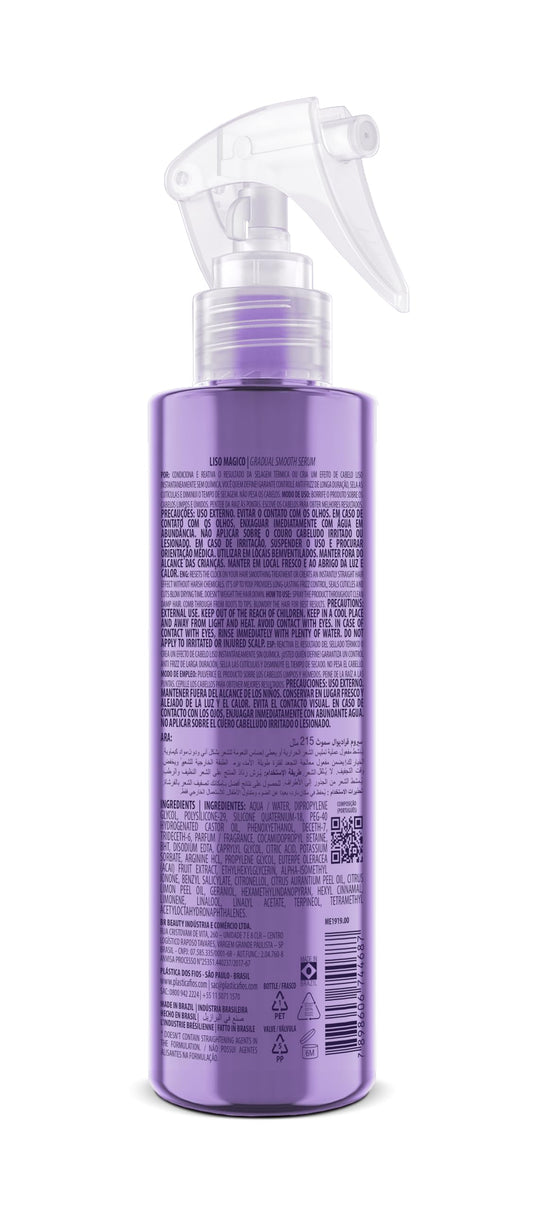 CADIVEU Liso Magico Smooth Serum with comb inside supports detangling and quick styling