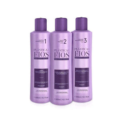 CADIVEU Plastica Dos Fios keratin kit bottles for smoothing treatment.