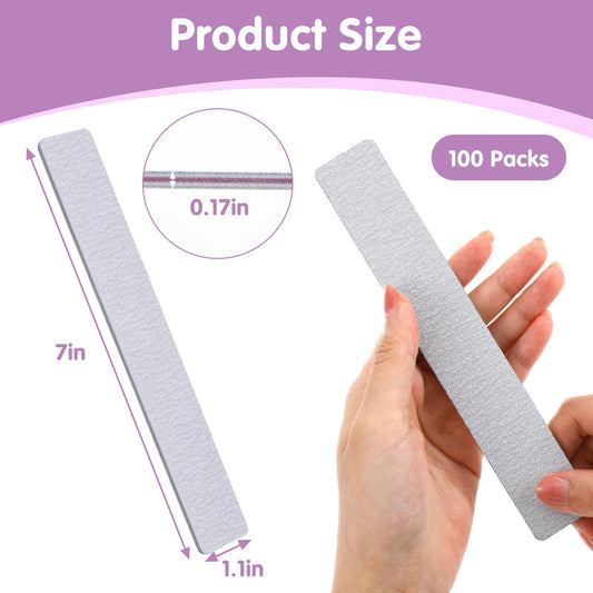 Caeuiciw gray emery boards 7x1.1 inches offer durable, reusable performance.