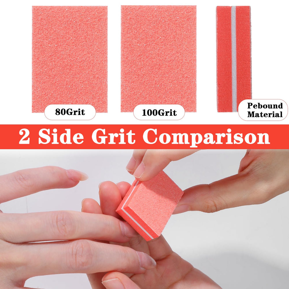 Caeuiciw compact mini buffer block fits in pocket for on-the-go manicures