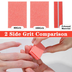 Caeuiciw compact mini buffer block fits in pocket for on-the-go manicures