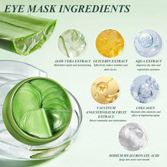 Caewous patches infused with aloe vera for nourishing moisture around the eyes.