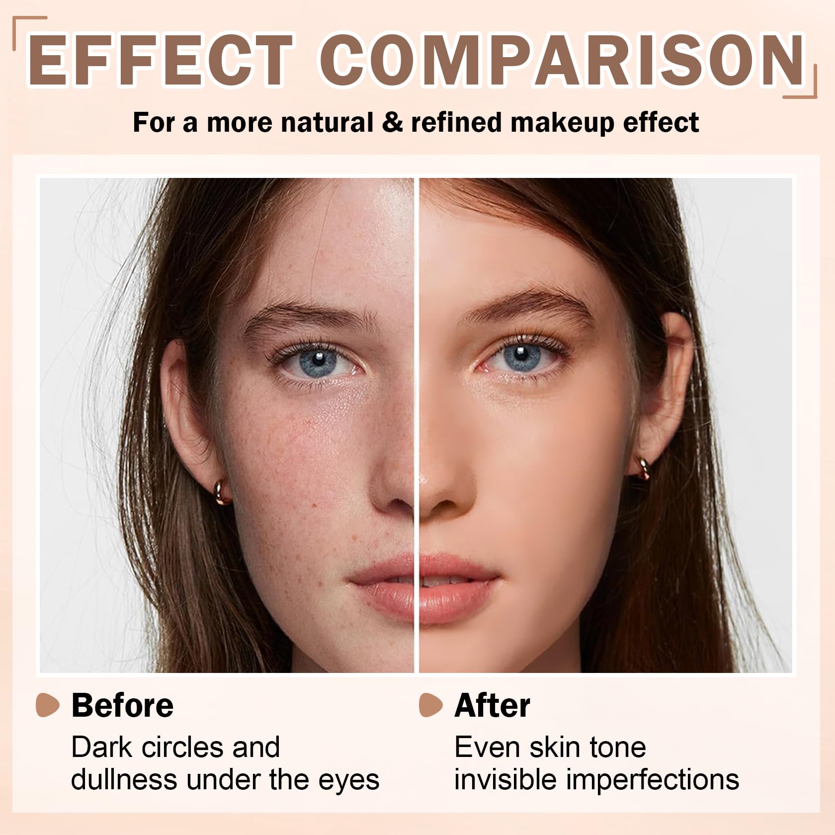 CAHIUYOA matte finish skin texture for natural, shine-free look.