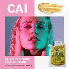 CAI BEAUTY NYC concert Pride glitter in rose for standout shine