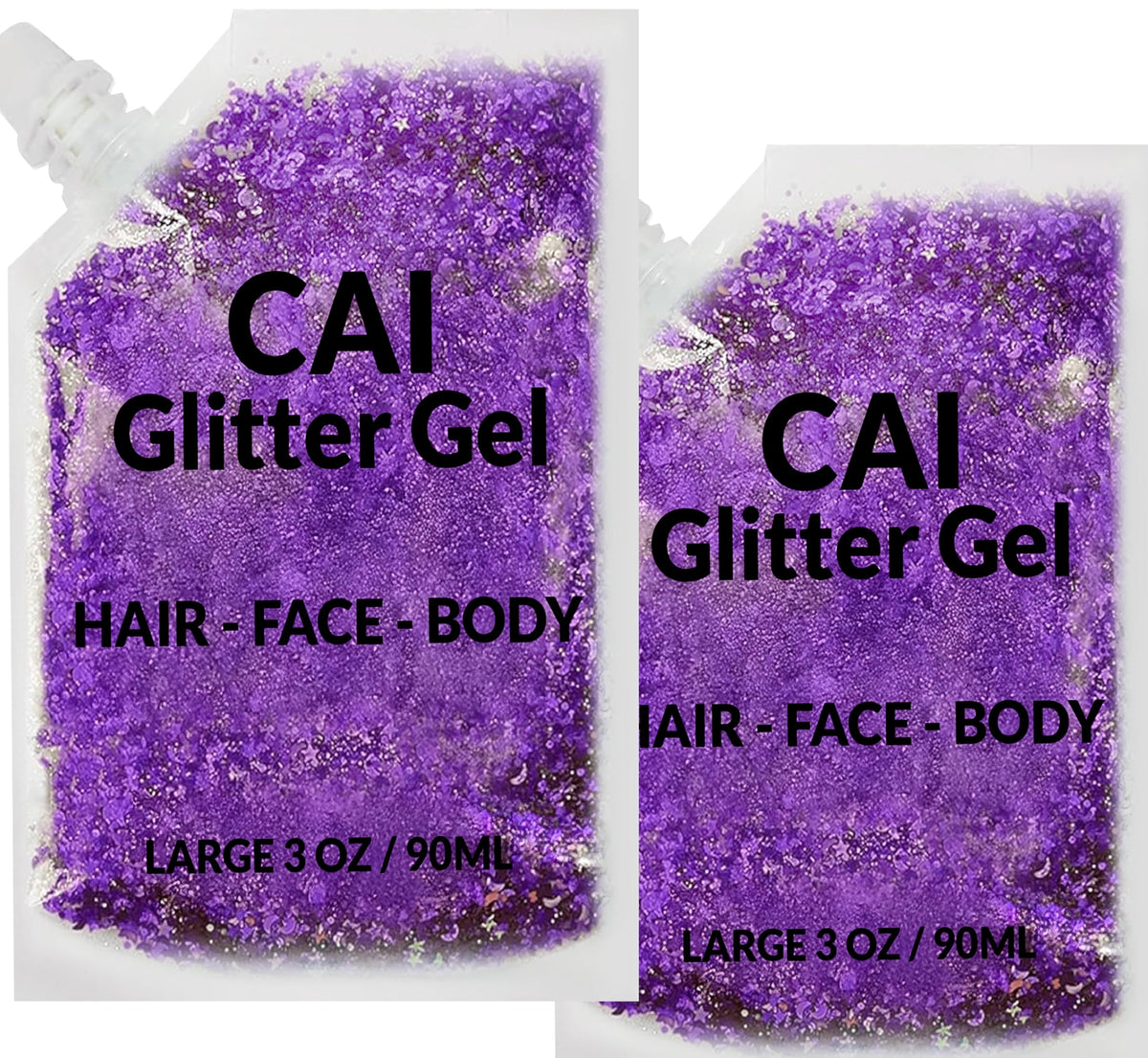 CAI BEAUTY NYC face glitter gel with moon and stars for bold festival makeup