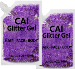 CAI BEAUTY NYC face glitter gel with moon and stars for bold festival makeup