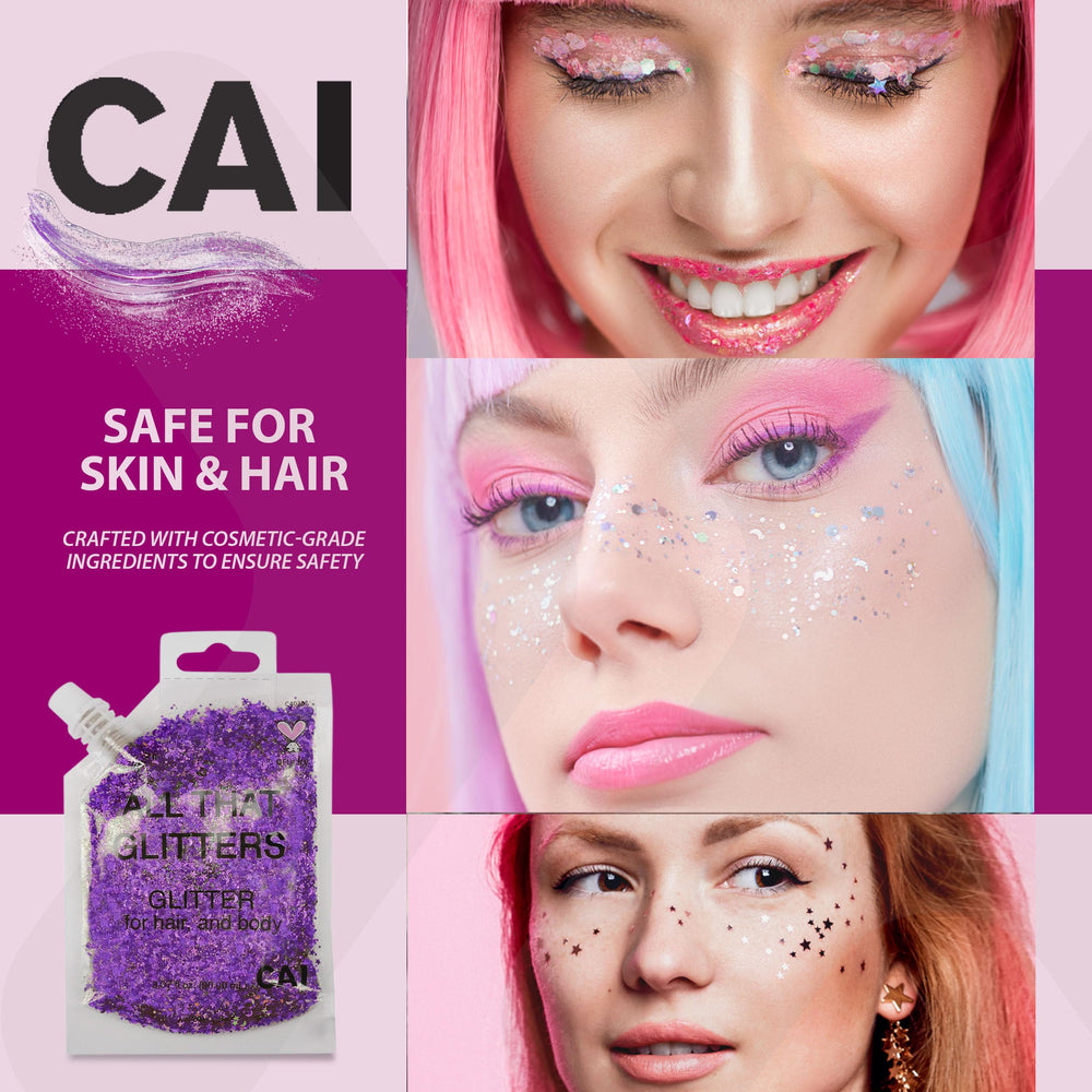 CAI BEAUTY NYC halloween glitter gel for kids and adults party glam
