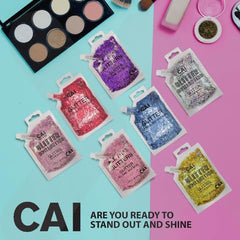 CAI BEAUTY NYC two-pack rose glitter gel for versatile styling