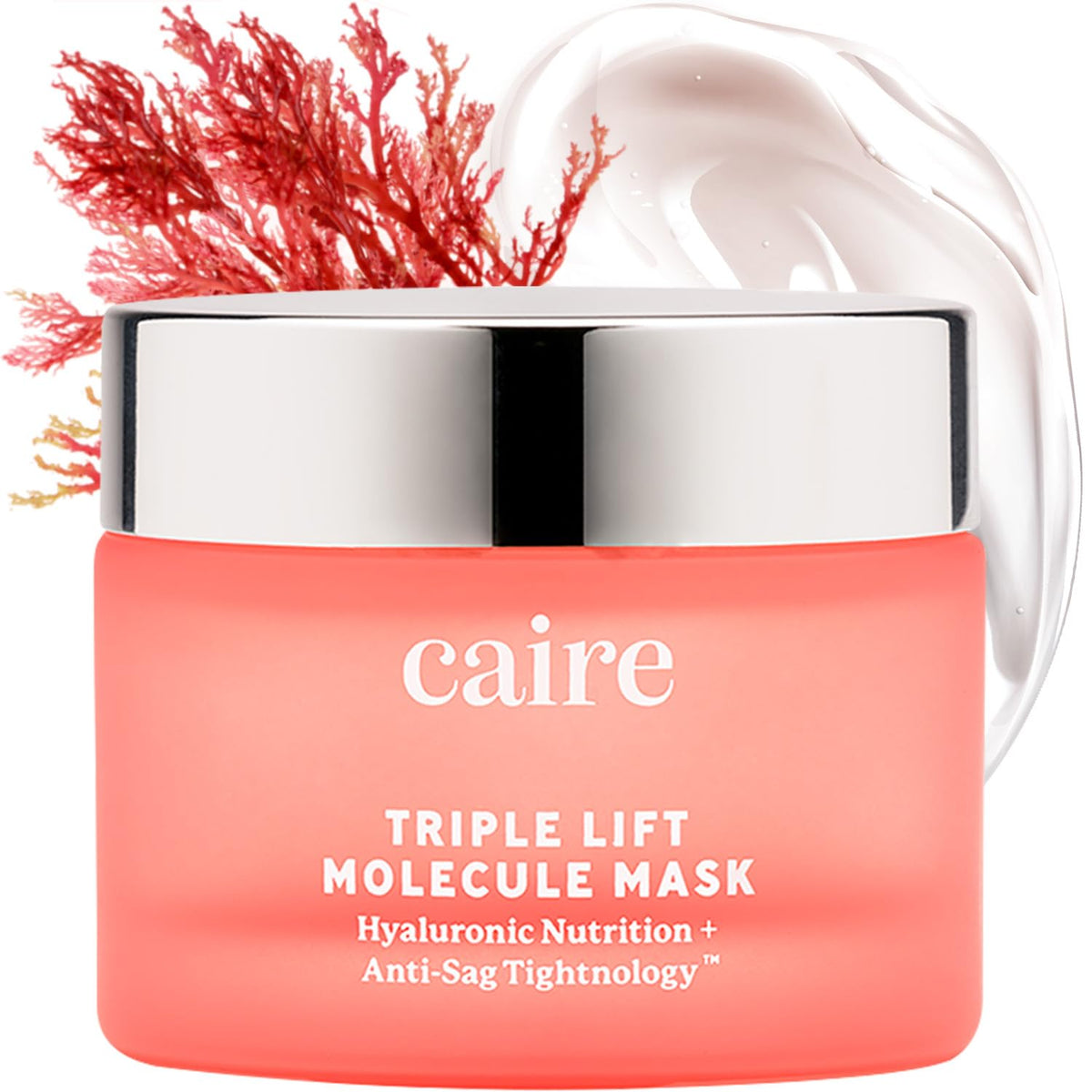 Caire Beauty anti-aging gel mask bottle highlights premium packaging for on-the-go hydration.