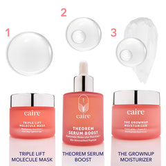 Caire Beauty gel mask texture swatch showcases rich moisture for daily care