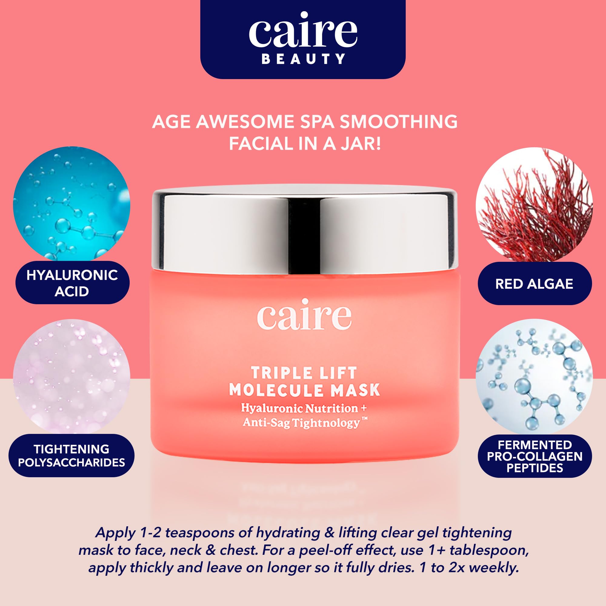 Caire Beauty triple hyaluronic acid growth factor swatch suggests deep hydration