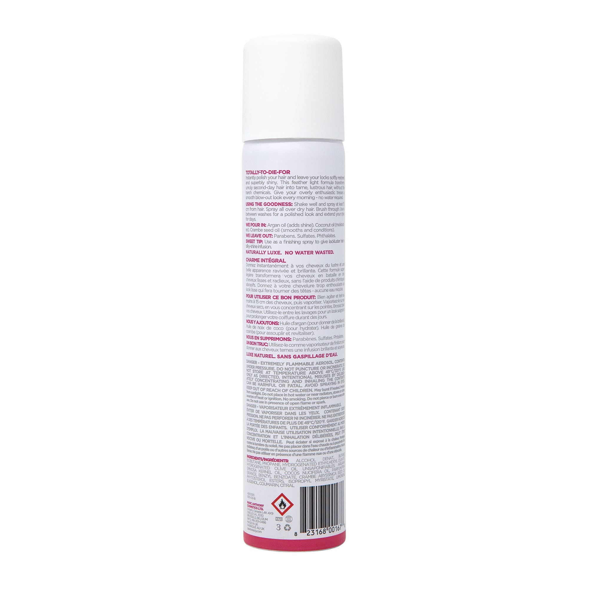 Cake Beauty Cake Locks Smith Dry Conditioner Spray back view to calm frizz and revive texture.