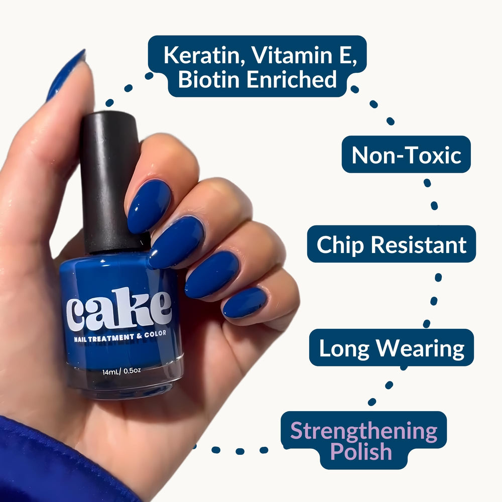 CAKE Nail Anchor Down brush applies polish for a smooth, even coat and quick dry.