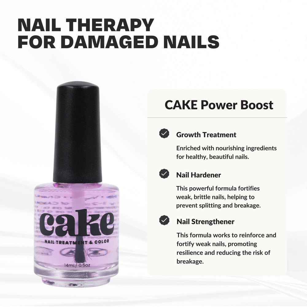 CAKE Power Boost nails after treatment with improved strength