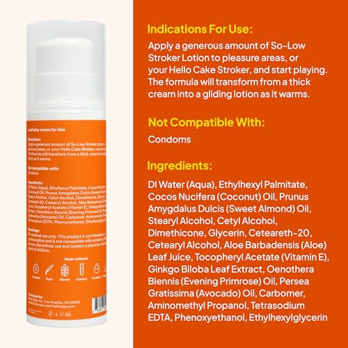 Texture of Cake So-Low Lotion shown for comfortable application.