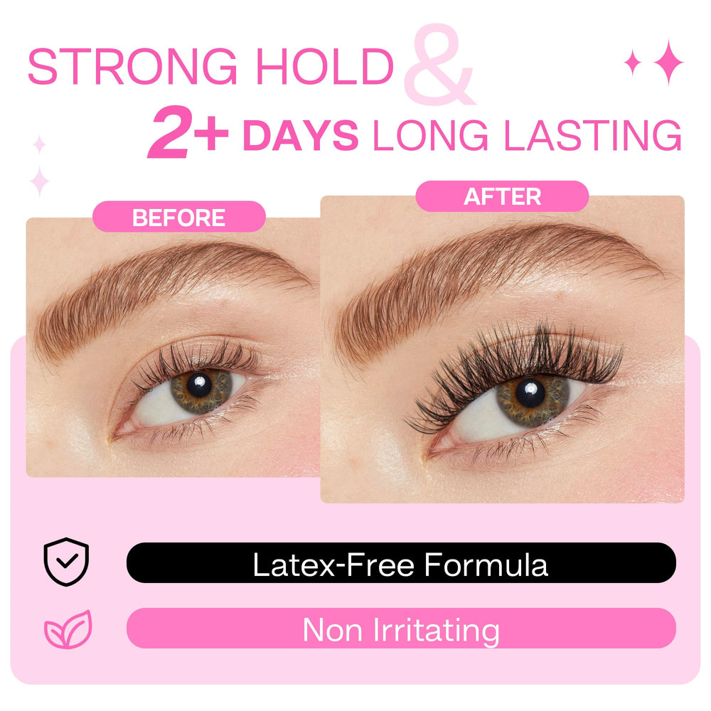 CALAILIS 48-hour hold for reliable lash clusters without touch-ups